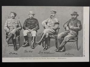 Boer War: Botha, De Wet, Lord Kitchener, De La Ray c1900 UB Tuck Empire Series