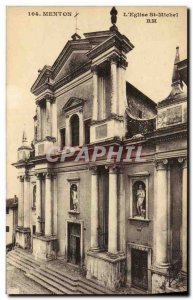 Old Postcard Menton L Eglise St Michel