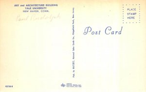 New Haven, CT Connecticut  YALE UNIVERSITY Art & Architecture Building  Postcard