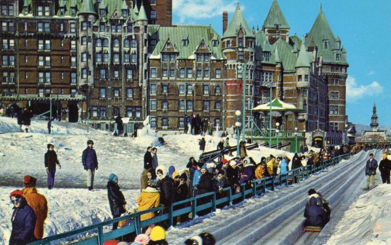 Canada - Quebec, Quebec City. Dufferin Terrace Toboggan Slide