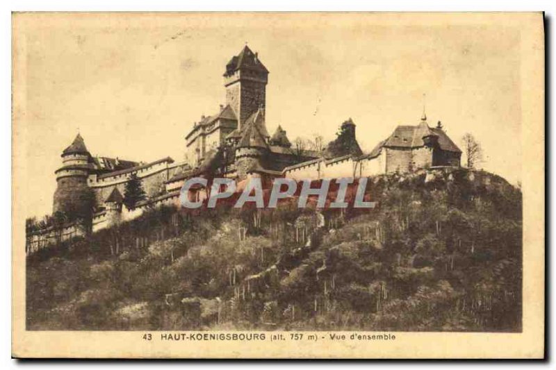 Postcard Old Hochk?nigsburg Overview