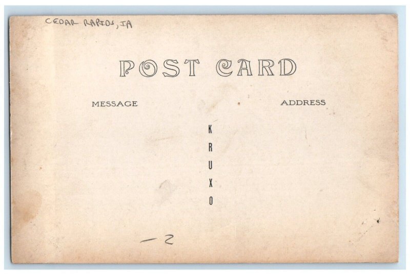 c1910's The Palisades Boating Scene Cedar Rapids Iowa IA RPPC Photo Postcard