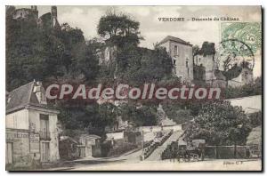 Old Postcard Vendome Descente Du Chateau