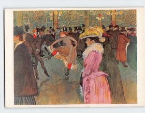 Postcard The Moulin Rouge Painting by Lautrec