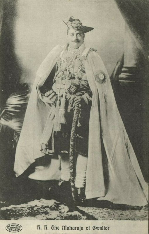 india, Maharaja of Gwalior, Madhavrao II Scindia (1920s) Postcard