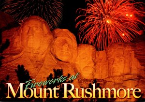 South Dakota Mount Rushmore With Fireworks