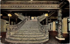 Main Street Entrance and Staircase of Rotunda of Courthouse Fort Wayne Indiana