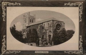 Waltham Essex Abbey Ornate Border 1900 -1920s Real Photo Vintage Postcard