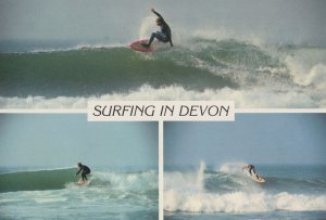 Surfing In Devon Surfers Postcard