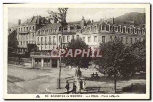 Old Postcard Bagneres de Bigorre Hotels Place Lafayette