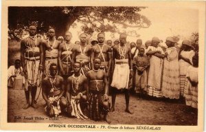 CPA AK Senegal-Groupe de lutteurs Sénégalais (235440)