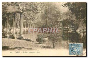 Old Postcard Paris Parc Monceau
