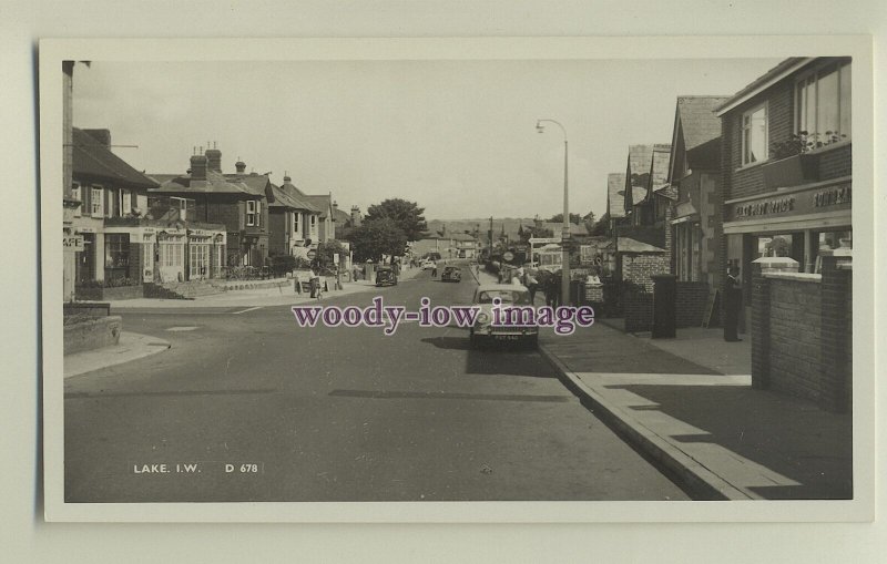 iw0048 - Isle of Wight - Lake Main Road by the Post Office, c1950/60s - postcard