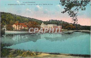 'Old Postcard Normandy Bagnoles de l''Orne Lake View and the Casino du Lac'