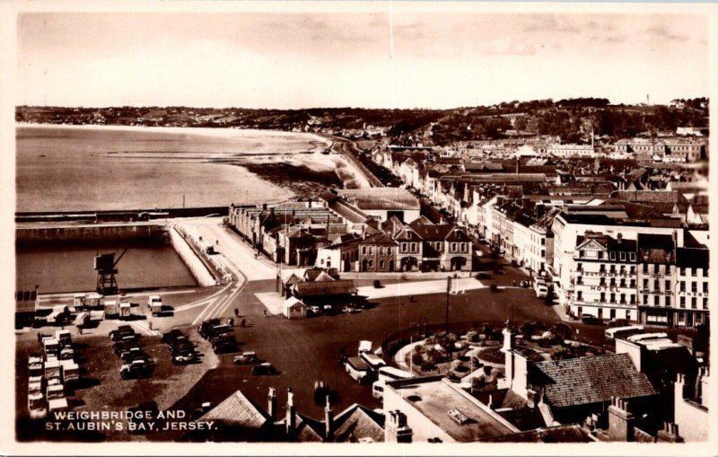 England Jersey Woodbridge and St Aubin's Bay Real Photo