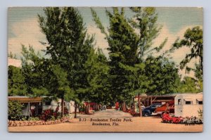 TRAILER PARK BRADENTON FLORIDA GOOD MESSAGE POSTCARD 1947