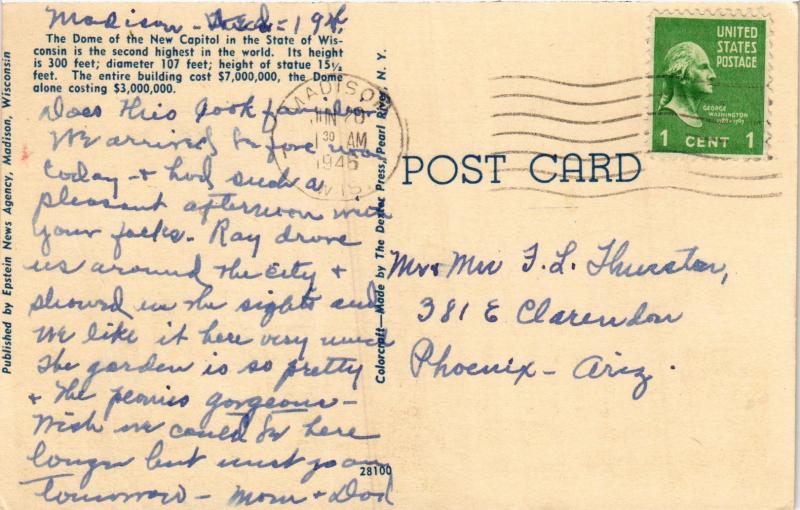 STATE CAPITOL OF WISCONSIN MADISON