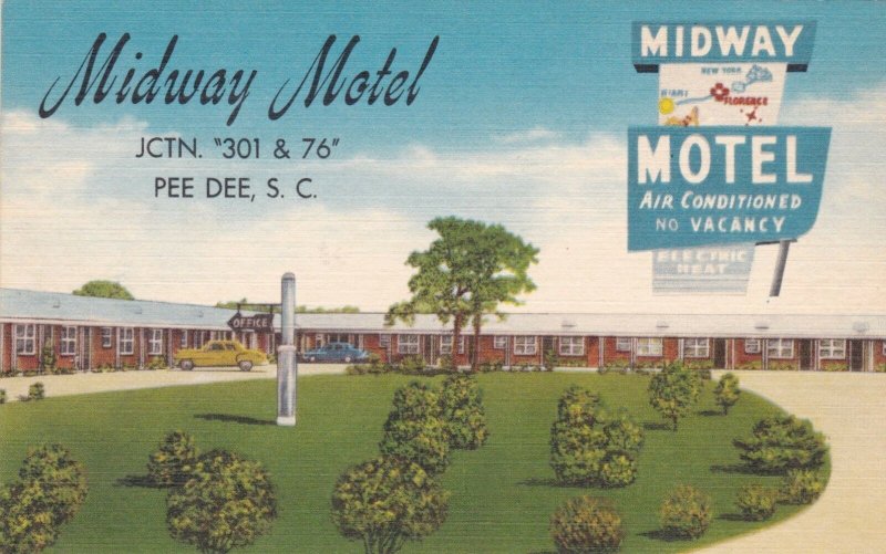 South Carolina Pee Dee Midway Motel Junction Highways 301 & 76 sk764