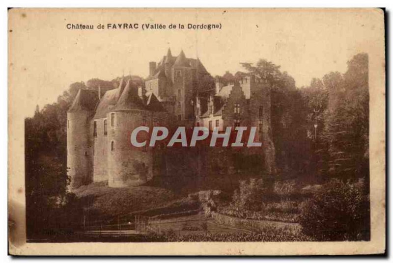 Postcard Old Dordogne Chateau Fayrac