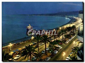 Postcard Modern Sun of the French Riviera Nice Promenade Night English