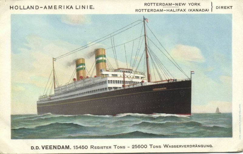 Holland America Line Steamer D.D. Veendam (1930s) II