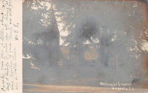Augusta Illinois Methodist Church Real Photo Vintage Postcard AA71754