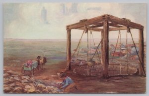 Worlds Largest Well~Workers Digging~KS~Pikes Peak Lithographing~Vintage Postcard