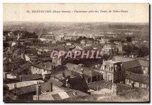 Old Postcard Bressuire (Deux Sevres) Panorama Tours took Notre Dame