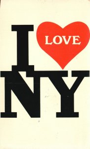 Vintage Postcard I Love New York NY Heart State of United America Greetings Card