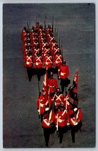 Fort Henry Guard With Colour Party, Kingston Ontario, Vintage Chrome Postcard