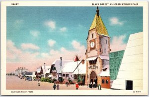 VINTAGE POSTCARD THE BLACK FOREST EXHIBIT AT CHICAGO WORLD'S FAIR 1933