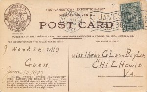United States Government Pier Jamestown Exposition 1907 Virginia postcard