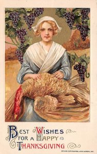 Artist Samuel Schmucker Vintage Thanksgiving Postcard