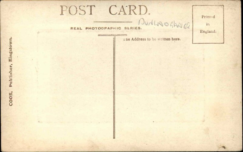 Kingstown D�n Laoghaire Ships Harbour c1910 Real Photo Postcard