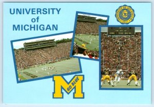 UNIVERSITY of MICHIGAN, Ann Arbor MI ~ FOOTBALL STADIUM  4x6 Postcard