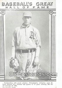 Eddie Plank Baseball Postcard Base Ball Post Card Printed 1977 Baseball's Gre...