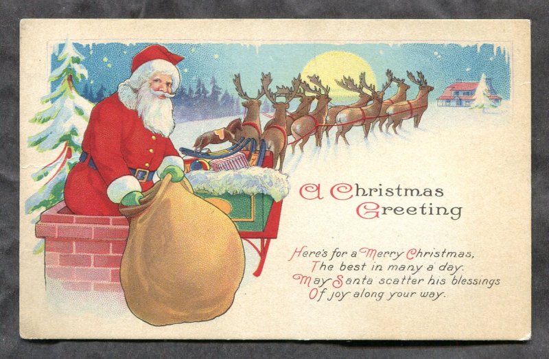 dc329 - CHRISTMAS Greeting 1924 SANTA CLAUS. Canada