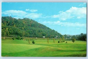 West Virginia WV Postcard Golf Course New Martinsville Near Ohio River Mountains