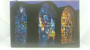 Vtg Postcard The Tribes of Israel Stained Glass Window Hadassah University 1974