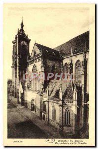 Old Postcard Colmar Cathedral of St Martin