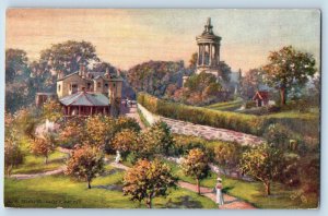 Alloway Scotland Postcard Ayr Burns Monument Poem c1910 Oilette Tuck Art