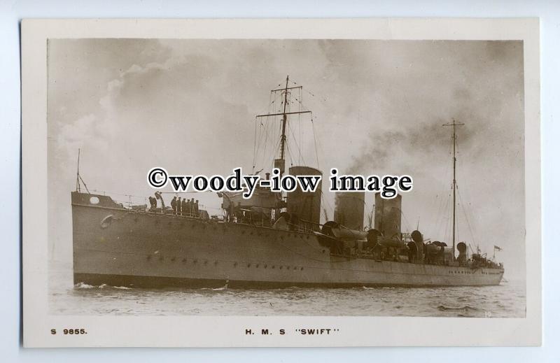 na2375 - Royal Navy Warship - HMS Swift - postcard