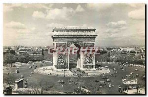 Old Postcard Paris Place d'Etoile The Arc de Triomphe