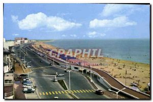 Postcard Old St Jean de Monts Vendee Beach and Embankment