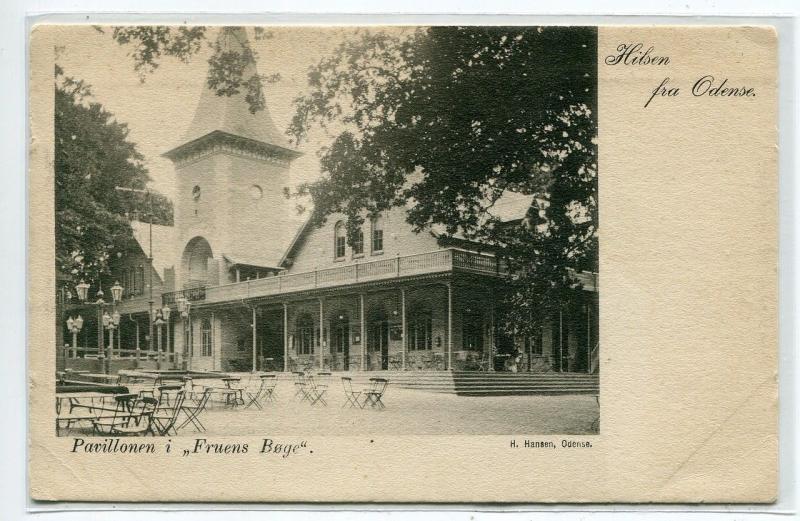 Pavillonen Fruens Boge Odense Denmark 1905c postcard