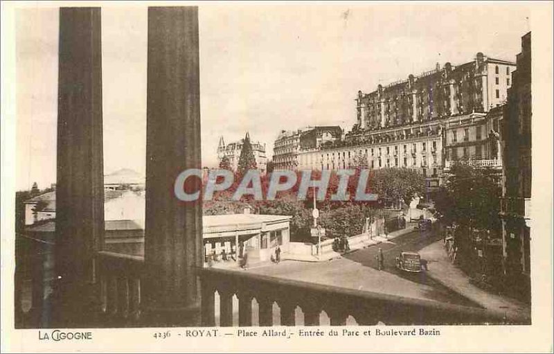 Old Postcard Place Allard Royat Entree Park and Boulevard Bazin