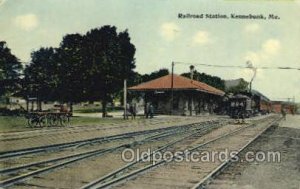 RR Station, Kennebunk, ME, Maine, USA Train Railroad Station Depot 1914 light...
