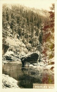 Wyoming Douglas Scenic Waterfront RPPC Photo Postcard 21-14435