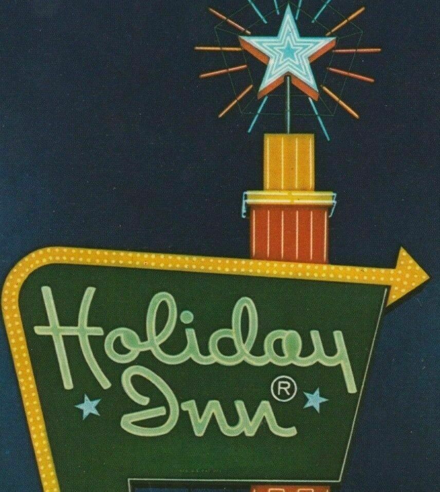 1960s Civil Rights Movement Joliet ILL Holiday Inn Neon Sign United