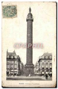 Paris Old Postcard Vendome Column